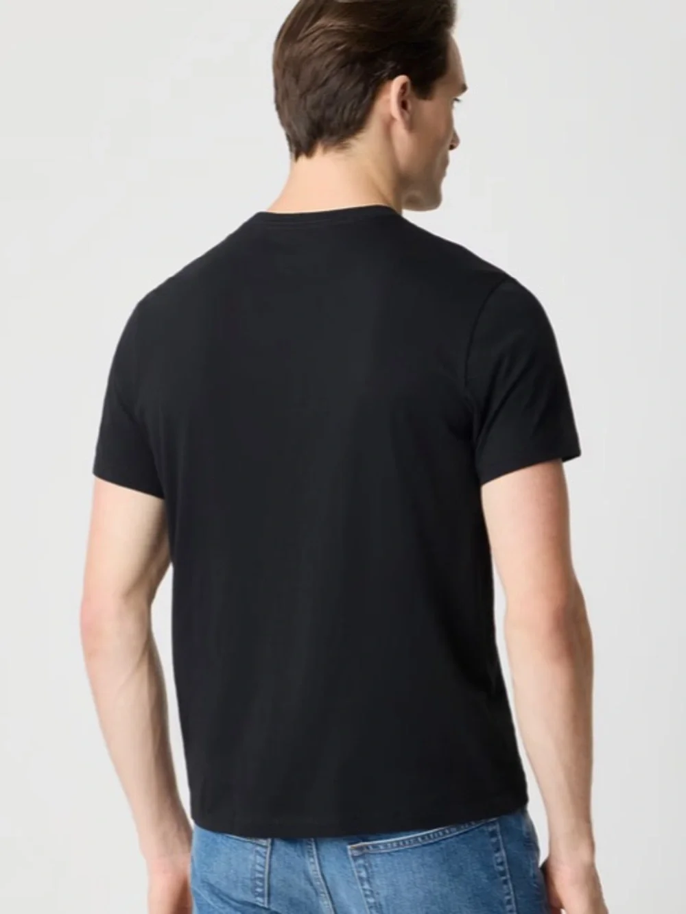 J crew black Cotton washed jersey tee